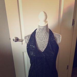 Long Black with sequins. Perfect for formal